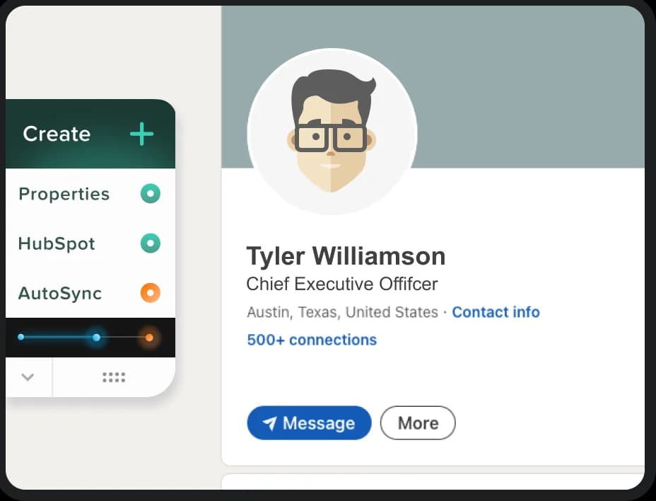 Add a LinkedIn contact to EasyIn with one click