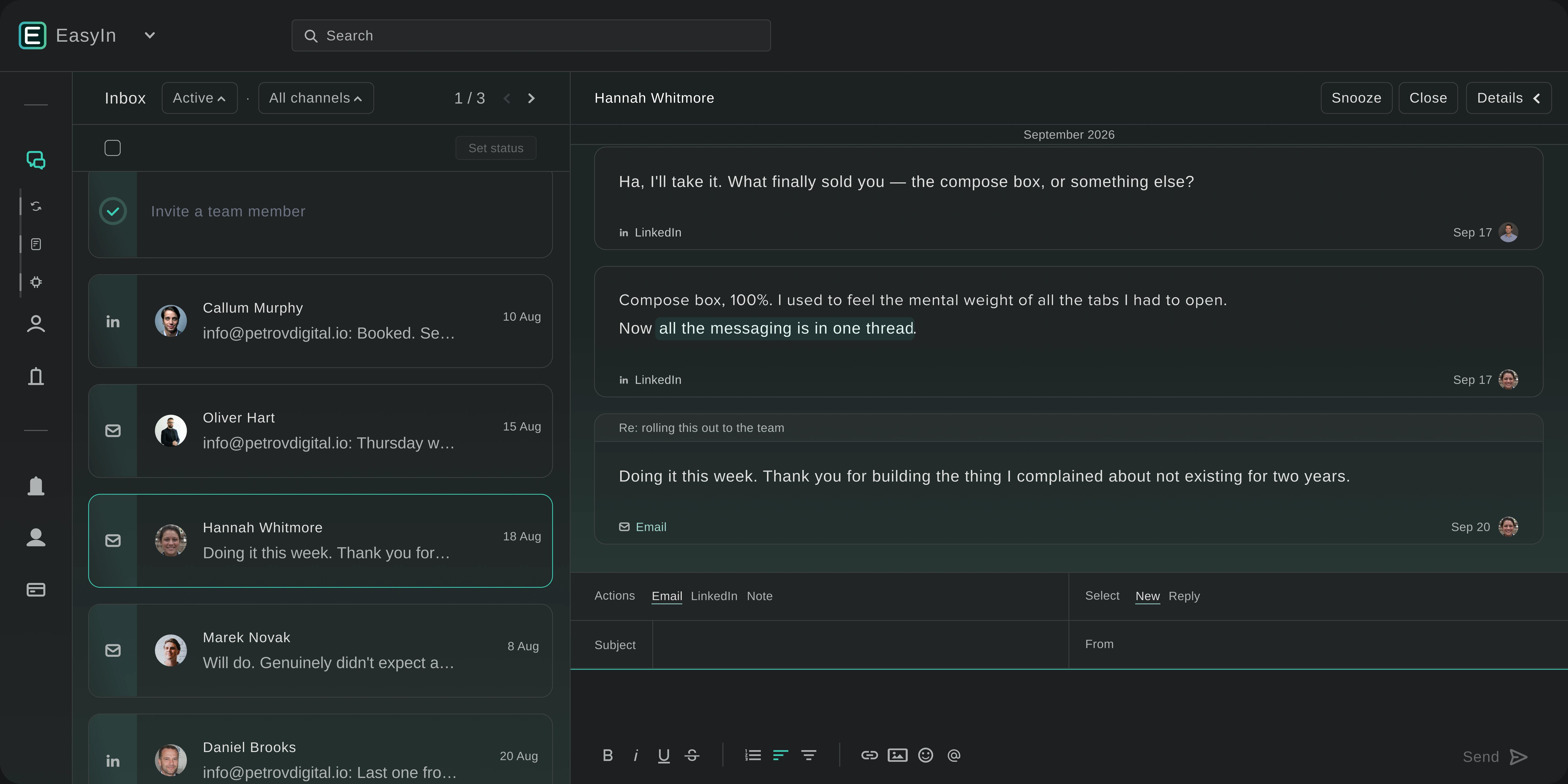 CRM integrated with LinkedIn